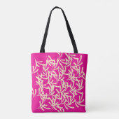 Tote Bag Rose Chaud Orné Décoratif  (Dos)