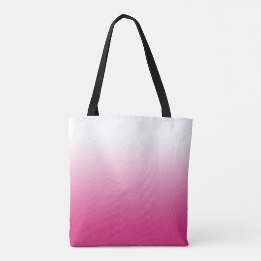 Tote Bag Rose Chaude Fuchsia Dégradé Personnalisé (Dos)