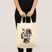 Tote Bag Rose d'antiquité noir gothique (Devant (produit))