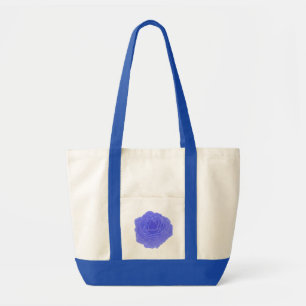 Tote Bag Rose d'art pop bleu