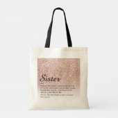 Tote Bag Rose de définition de soeur Parties scintillant or (Dos)