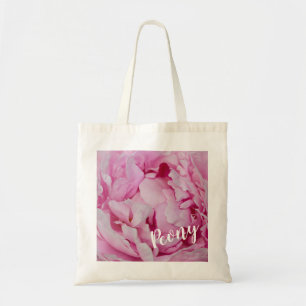 Tote Bag Rose de fleurs de pivoine pour fleurs et amoureux
