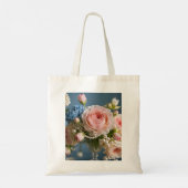 Tote Bag Rose délicate avec perle dans le vase (Dos)