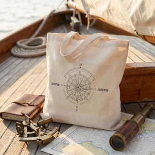 Tote Bag Rose des vents de découverte de direction 