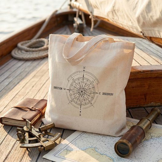 Tote Bag Rose des vents de découverte de direction