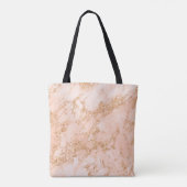 Tote Bag Rose en marbre parties scintillant d'or abstrait (Dos)
