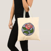 Tote Bag Rose en vitrail (Devant (produit))