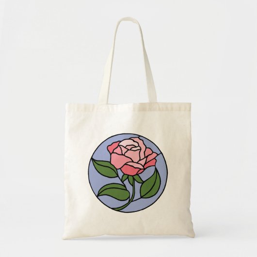 Tote Bag Rose en vitrail (Devant)