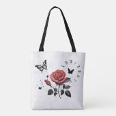 Tote Bag Rose, encre et temps (Dos)