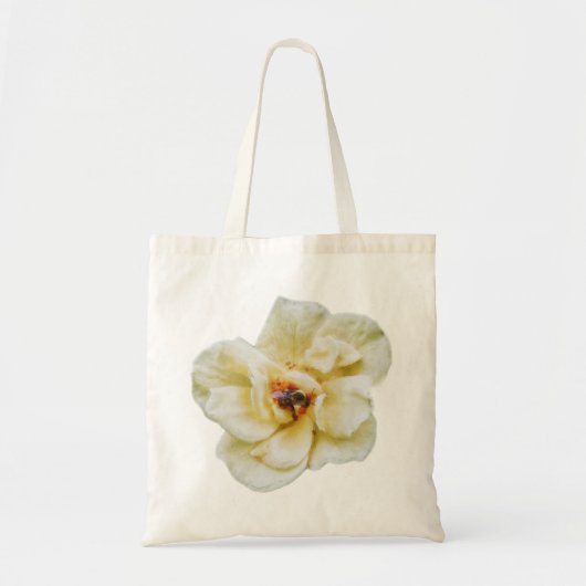 Tote Bag Rose et abeille (Devant)