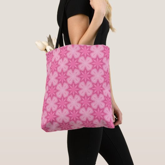 Tote Bag Rose Et Blanc (De près)