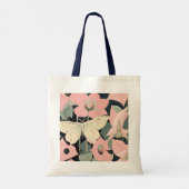 Tote Bag Rose et crème - Luna Moth and Moonflowers (Dos)