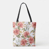Tote Bag Rose et feuille (Dos)