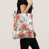 Tote Bag Rose et feuille (De près)