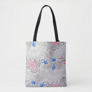 Tote Bag Rose et Larkspur, William Morris