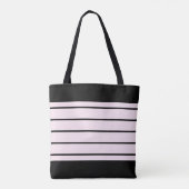 Tote Bag Rose et noir doux (Dos)