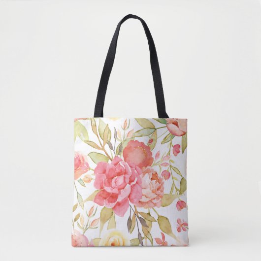 Tote Bag Rose et Peony (Devant)