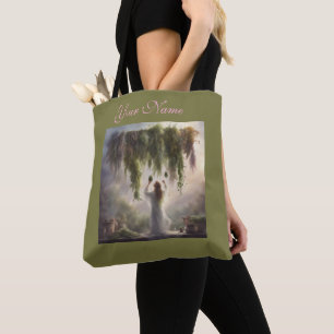 Tote Bag Rose et sauge Ethereal Herb séchage cottagecore