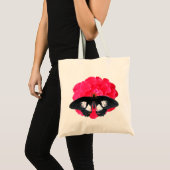 Tote Bag Rose et Swallowtail (Devant (produit))