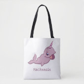 Tote Bag Rose étroit | Girly Kawaii Chibi couche de dessin (Devant)