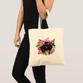 Tote Bag Rose floral D20 Tabletop RPG Jeu Dice (Devant (produit))