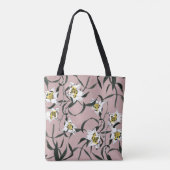 Tote Bag Rose floral : Motif à main aquarelle (Dos)