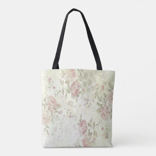 Tote Bag Rose Florale Rose Shabby Chic (Dos)