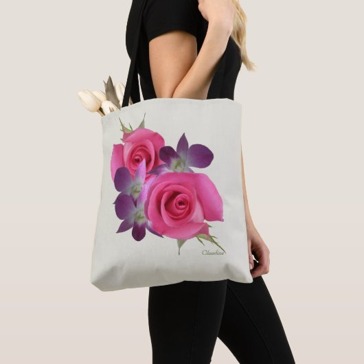 Tote Bag Rose Fourre-tout (De près)