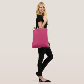 Tote Bag Rose framboise solide, Rose chaud, Magenta (Sur le modèle)