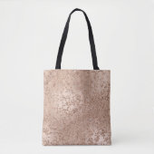 Tote Bag Rose Gold Blush Pink Glam Sparkle Crackle Chic (Devant)