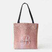 Tote Bag Rose Gold brossé Parties scintillant métallique No (Dos)