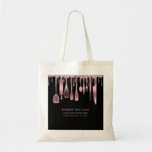 Tote Bag Rose Gold Drift Chef Cuisine Outils Parties scinti