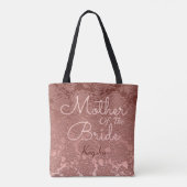 Tote Bag Rose Gold Élégant Mariage Mère De L'Épouse (Dos)