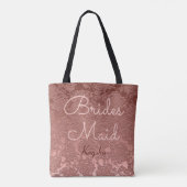 Tote Bag Rose Gold Elegant Wedding Bridesmaid (Dos)