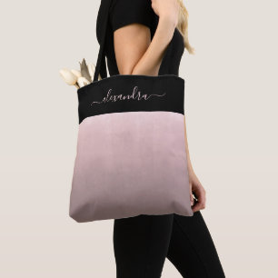 Tote Bag Rose Gold rustique sombre élégant personnalisé