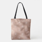 Tote Bag Rose Gold White Spiderwebs Motif Halloween (Dos)