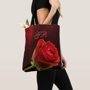 Tote Bag Rose gothique Monogrammé