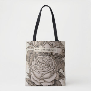 Tote Bag Rose gothique victorien d'Halloween vintage à Sepi