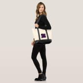 Tote Bag Rose gothique violet (Devant (modèle))