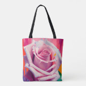 Tote Bag Rose gras en fleurs poème Bohemian Artsy (Dos)