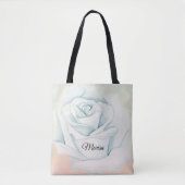 Tote Bag Rose gris clair (Devant)
