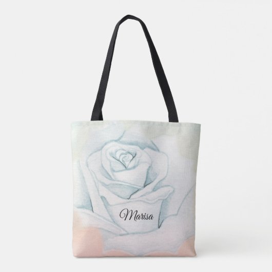 Tote Bag Rose gris clair (Dos)