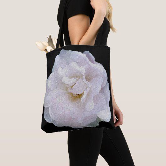 Tote Bag Rose gris rose (De près)