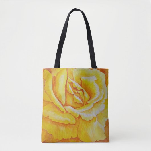 Tote Bag Rose jaune (Devant)
