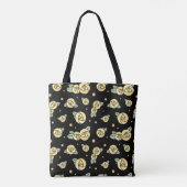 Tote Bag Rose jaune | Mizpah | Personnalisé (Dos)