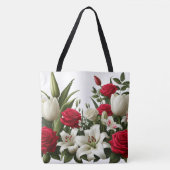 Tote Bag Rose lily motif (Devant)