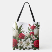 Tote Bag Rose lily motif (Dos)