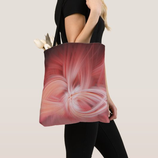 Tote Bag Rose Lotus Elégant Art Moderne Zen Abstrait (De près)