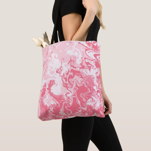 Tote Bag Rose marbré (De près)