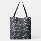 Tote Bag Rose Navy Élégant Tendance Monogramme Initial Nom (Dos)